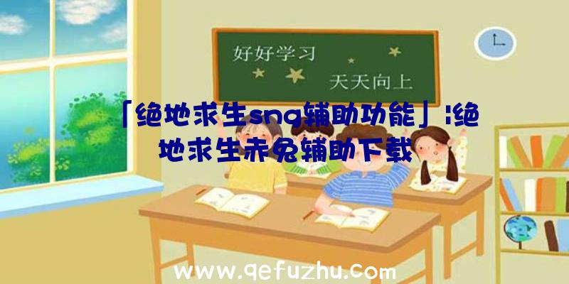 「绝地求生sng辅助功能」|绝地求生赤兔辅助下载